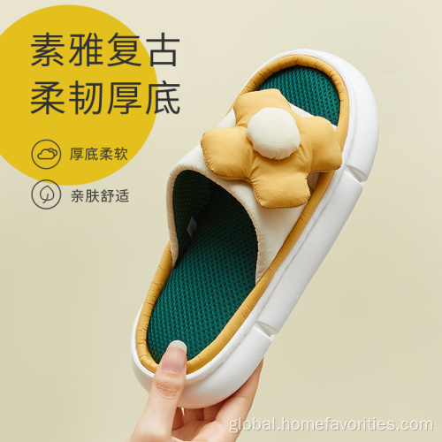 Indoor Outdoor Fashion Slippers New Fashion Women Linen Mesh Breathable Slippers Manufactory